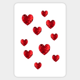 Japanese maple hearts Sticker